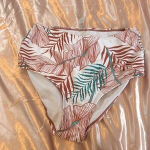 SHEIN high rise tropical bikini bottom